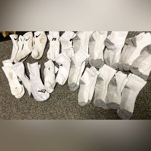 20 pairs of  boys, socks, preowned no holes Nike Russell, pony Fila  unbranded